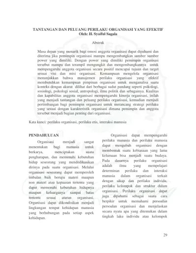 PERILAKU ORGANISASI | Karya Tulis Ilmiah PERILAKU ORGANISASI