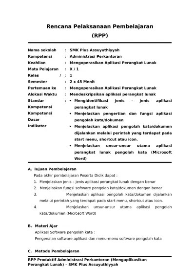 Selamat Datang Di Smk Tunas Bangsa Timika Papua materi mengoperasikan aplikasi perangkat lunak smk administrasi perkantoran