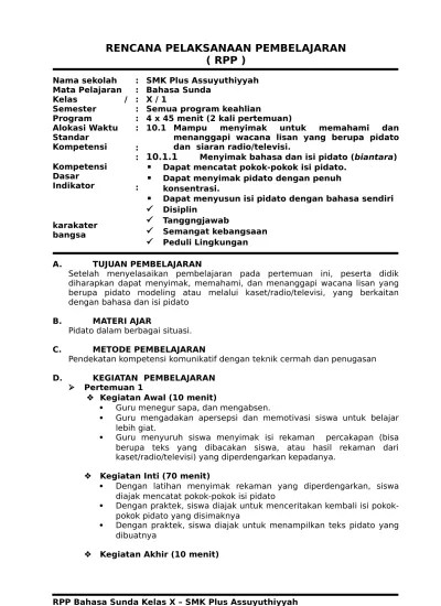 Silabus dan RPP Bahasa Sunda SMK Kelas X, XI, XII.rar