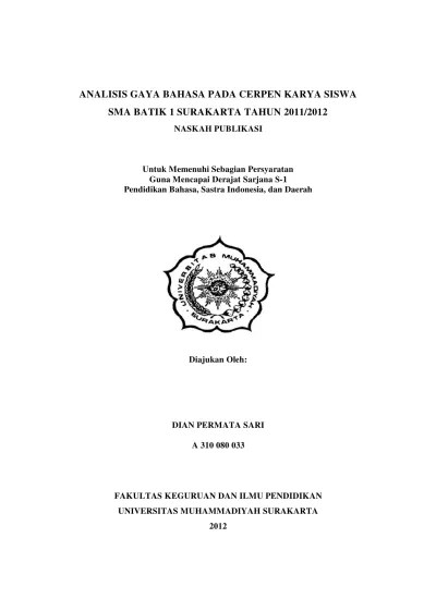 Top PDF GAYA BAHASA DALAM CERPEN KARYA SISWA - 123dok.com