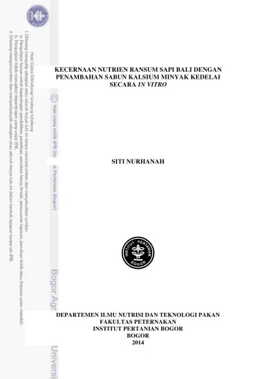 Penggunaan Kalsium Karbonat (Caco3) Dan Sabun Kalsium (Ca-Pufa) Di Dalam Ransum Sebagai Upaya Meredam Toksisitas Timbal (Pb) Melalui Pengujian In Vitro
