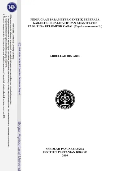Top PDF Pendugaan Parameter Genetik Beberapa Karakter Kualitatif dan  Kuantitatif Tomat - 123dok.com