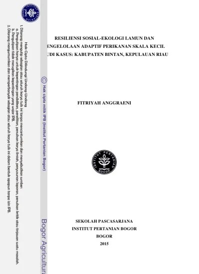 Top PDF Studi Konektivitas Sistem Sosial-Ekologi Lamun dan Perikanan Skala  Kecil (Studi Kasus: Kabupaten Bintan, Kepulauan Riau). - 123dok.com