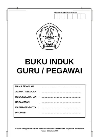 Top PDF Buku Induk Guru dan Daftar Penilaian Pelaksanaan Pekerjaan PNS -  123dok.com