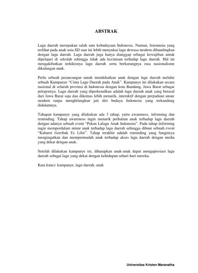 Kampanye Cinta Lagu Daerah pada Anak.