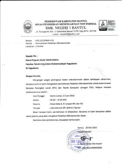 Pelatihan Mikrokontroller Dasar Untuk Pemula di SMK Negeri I Bantul DI  Yogakarta