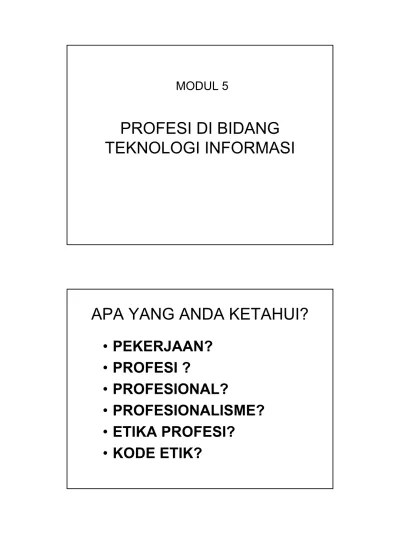 Etika Profesi Bab 1-4