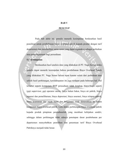 Top PDF PENUTUP PEMBEBANAN BOP DENGAN TARIF DEPARTEMEN PADA PT. NAGA SEMUT  KEBUMEN. - 123dok.com