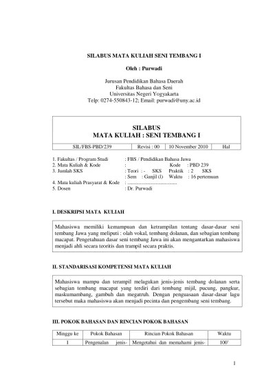 Tabel 1. Hasil Analisis Program Semester/Pasangan KD