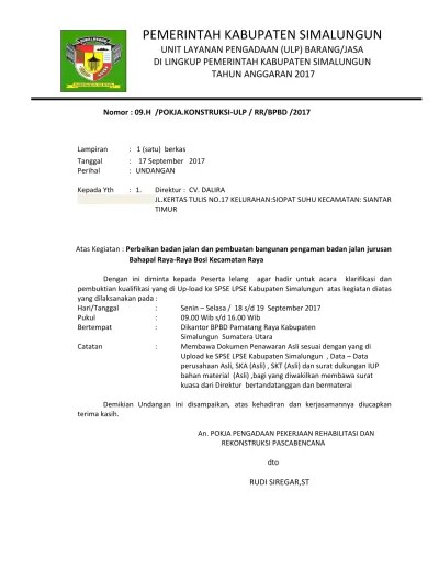 undangan klarifikasi dan pembuktian kualifikasi 10