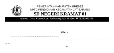 CONTOH KOP SURAT AMPLOP doc