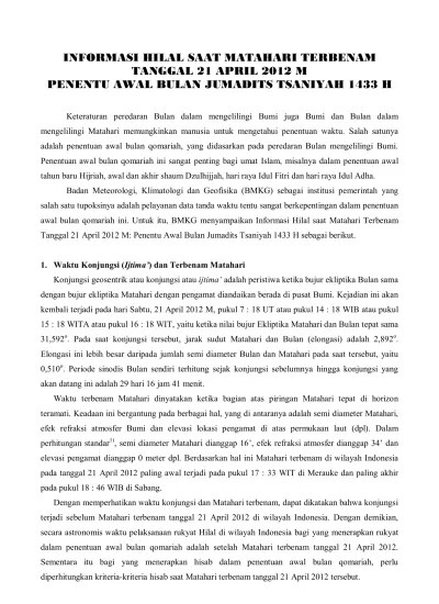 Top PDF informasi hilal muharram 1433h - 123dok.com