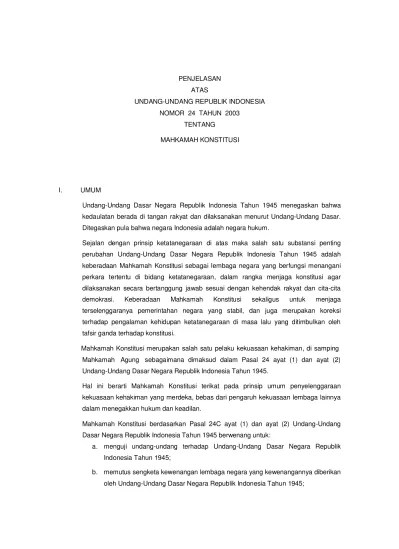Top PDF UU no 24 th 2003 penjelasan - 123dok.com