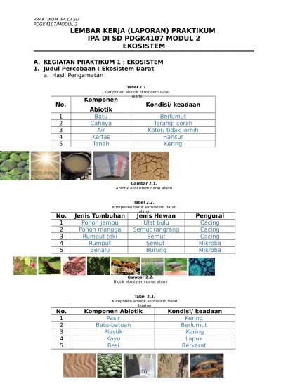 Modul 2 Makhluk Hidup Dan Lingkungannya