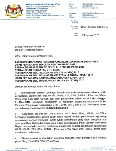 Tarikh Pendaftaran Spm Persendirian 2017 Ocspie
