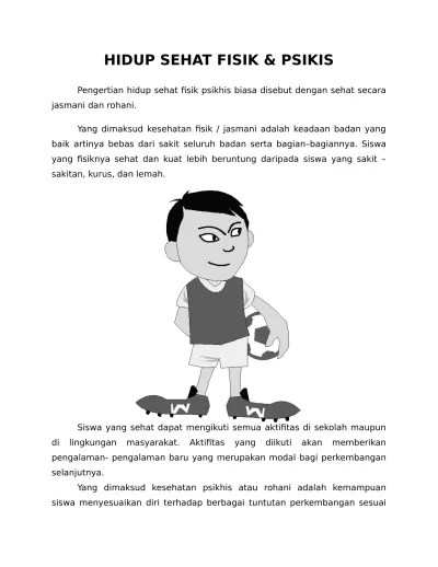 hidup sehat fisik psikis