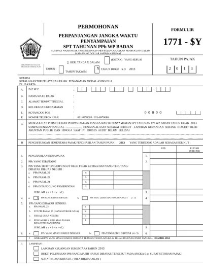 Formulir SPT Tahunan PPh Badan untuk Lapor Kewajiban Pajak Tahun 2013 | Tax  Learning