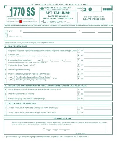 Top PDF Formulir SPT 1770SS 1770 SS (2015) - 123dok.com