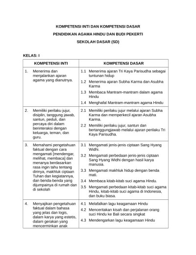 KI DAN KD HINDU KELAS 1 6