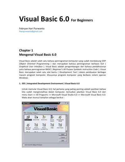 E-Book MS. Visual Basic 6.0 for Beginners