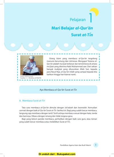 Pelajaran 1 Mari Belajar Al Quran Surat At Tin
