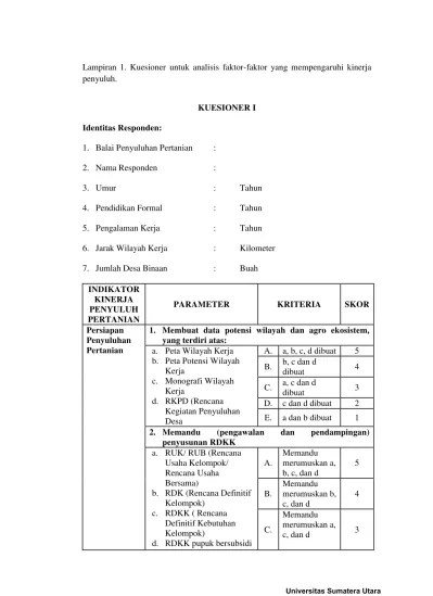 Analisis Faktor-Faktor yang Mempengaruhi Kinerja dan Strategi Peningkatan Kinerja  Penyuluh Pertanian di Kabupaten Langkat