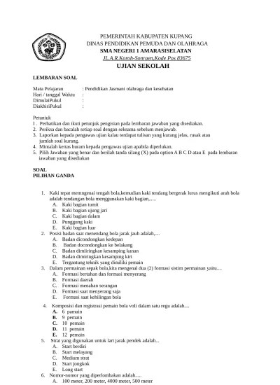 SOAL UJIAN SEKOLAH (1)