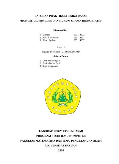 Laporan Praktikum Fisika Dasar Hukum Arc