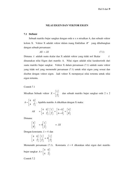Top PDF HUBUNGAN ANTARA NILAI EIGEN DAN VEKTOR EIGEN DARI MATRIKS AB DAN  BA. - 123dok.com
