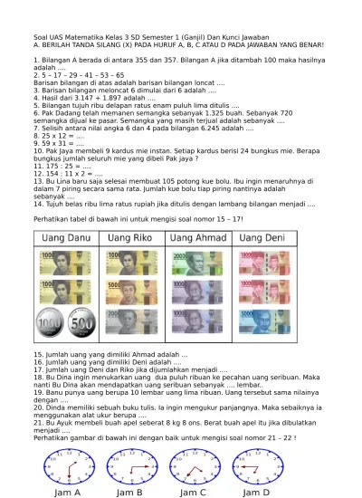 Check spelling or type a new query. Soal Uas Plh Kelas 3 Semester 1