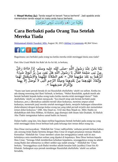 MAKALAH BERBAKTI KEPADA ORANG TUA (1)