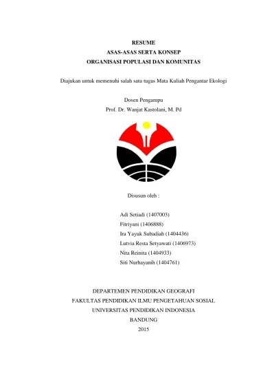 Top PDF ASAS ASAS DAN KONSEP ORGANISASI POPULASI - 123dok.com