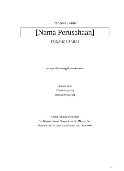 Top PDF contoh proposal business plan - 123dok.com