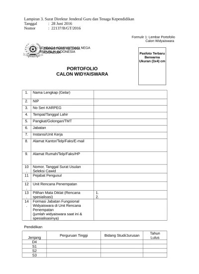 Contoh rubrik penilaian portofolio kurikulum 2013. Contoh Format Penilaian Portofolio
