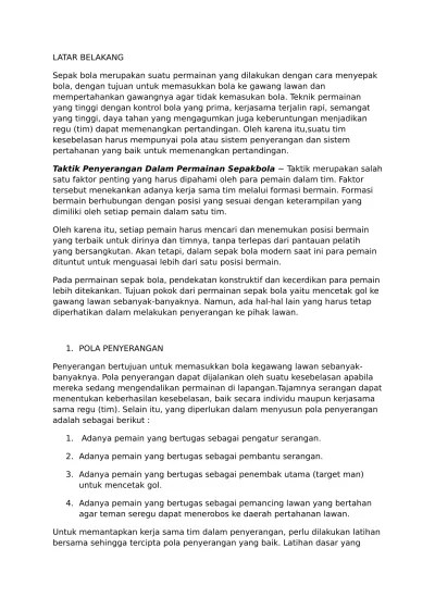Makalah Permainan Sepak Bola docx