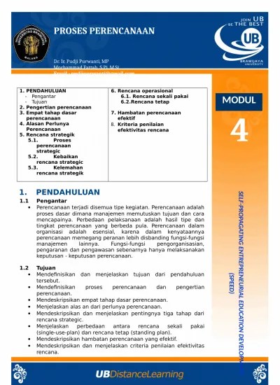 4 Proses Perencanaan proses pembelajaran