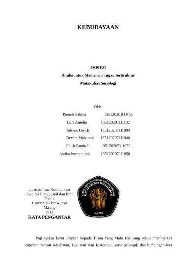 Kebudayaan dalam Kajian Sosiologi. doc