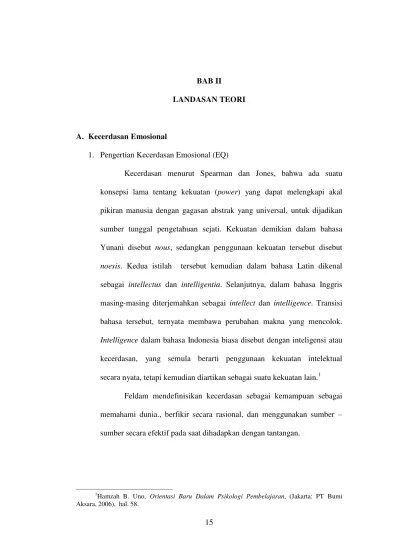 PENGARUH KECERDASAN EMOSIONAL TERHADAP AKHLAK SISWA DI MTs MA’ARIF BAKUNG  UDANAWU BLITAR - Institutional Repository of IAIN Tulungagung