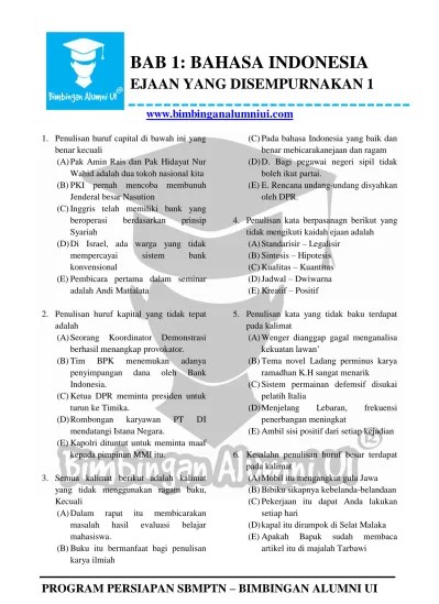 BAB 1 EJAAN YANG DISEMPURNAKAN 1