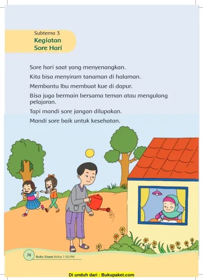 Subtema egiatan Sore Hari