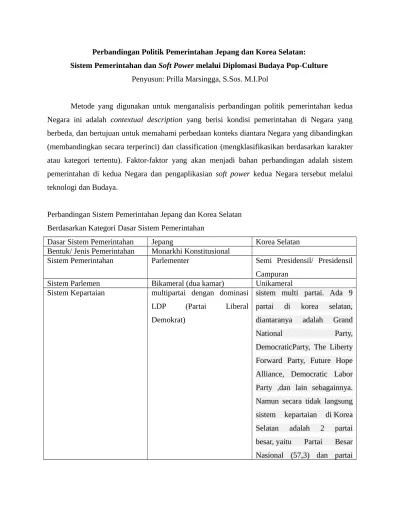 Perbandingan Politik Pemerintahan Jepang di