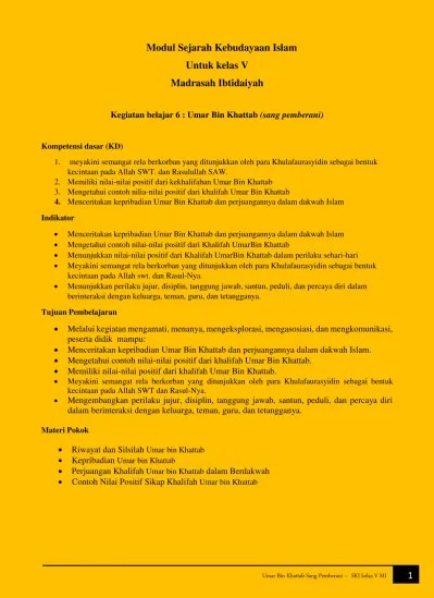 Modul Sejarah Kebudayaan Islam Untuk kel