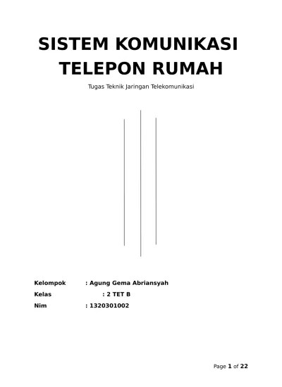 93452230 Makalah Siskom Telepon Rumah