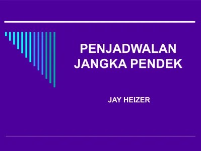Pertemuan 9 10 Penjadwalan Jangka Pendek