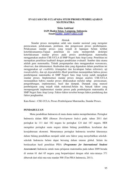 Top PDF EVALUASI CSE UCLA PADA STUDI PROSES PEMB - 123dok.com