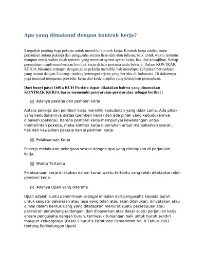 Top PDF Hak dan kewajiban kontrak kerja pak arif - 123dok.com