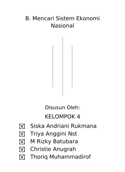 B. Mencari Sistem Ekonomi Nasional