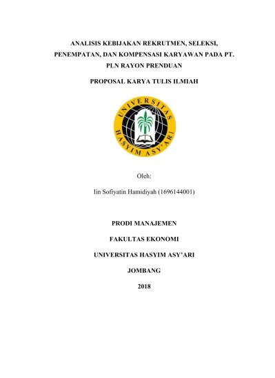 FORMAT PROPOSAL KARYA TULIS ILMIAH