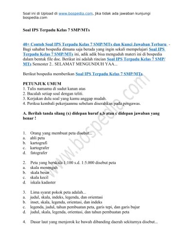 Top Pdf Soal Ips 123dok Com