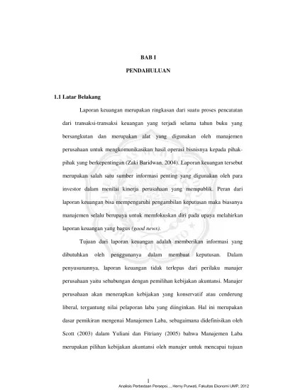 ANALISIS PERBEDAAN PERSEPSI MAHASISWA DAN MAHASISWI AKUNTANSI S1 TERHADAP  PENTINGNYA PELAPORAN KEUANGAN (Studi pada Program Studi Akuntansi Fakultas  Ekonomi Universitas Muhammadiyah Purwokerto ) - repository perpustakaan